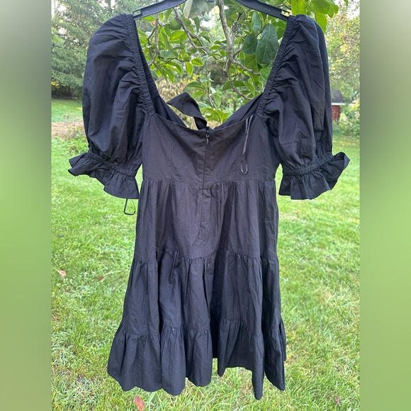 Express Women's Mini Dress | New with Tags Black Tie Front | Size S - Picture 2 of 4